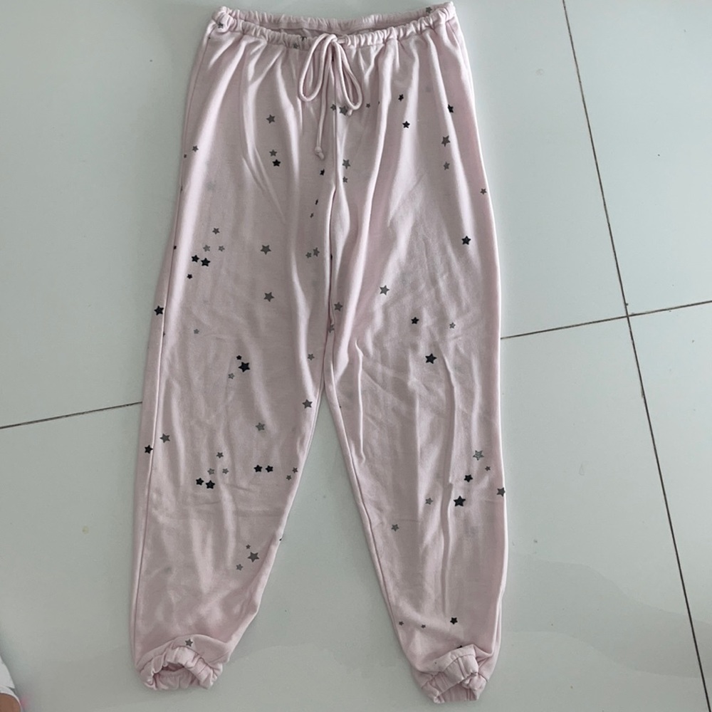 Chaser Pink Stars Jogger Sweatpants